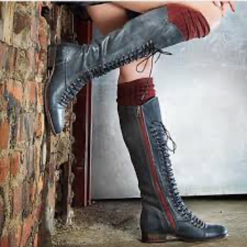 Steve Madden Gray Perrin Lace Up Boot